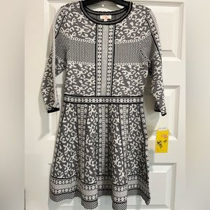 NWT GB Girls Black White Designed Dress